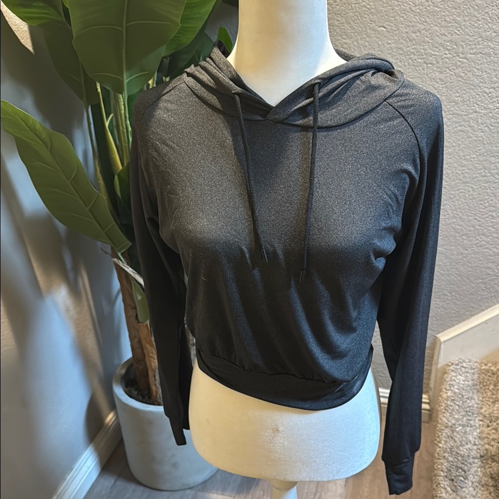 Charcoal Gray Women's Hoodie Top
